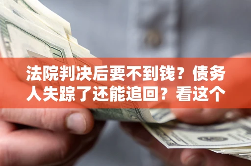 武汉法院判决后要不到钱？债务人失踪了还能追回？看这个方法！