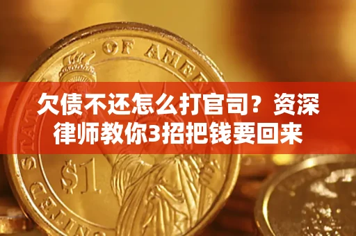 武汉欠债不还怎么打官司？资深律师教你3招把钱要回来