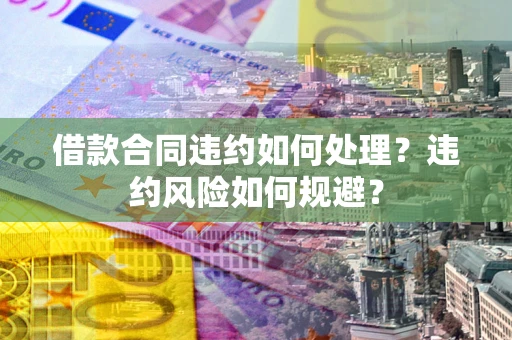 武汉借款合同违约如何处理？违约风险如何规避？