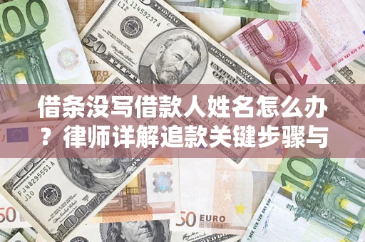 武汉借条没写借款人姓名怎么办？律师详解追款关键步骤与证据链构建