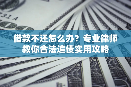 武汉借款不还怎么办？专业律师教你合法追债实用攻略