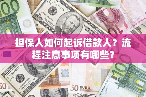 武汉担保人如何起诉借款人？流程注意事项有哪些？