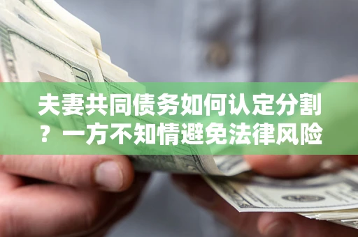 武汉夫妻共同债务如何认定分割？一方不知情避免法律风险必看！